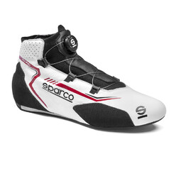 Bottines Sparco Rapid Rotor Blanches & Rouges (FIA)
