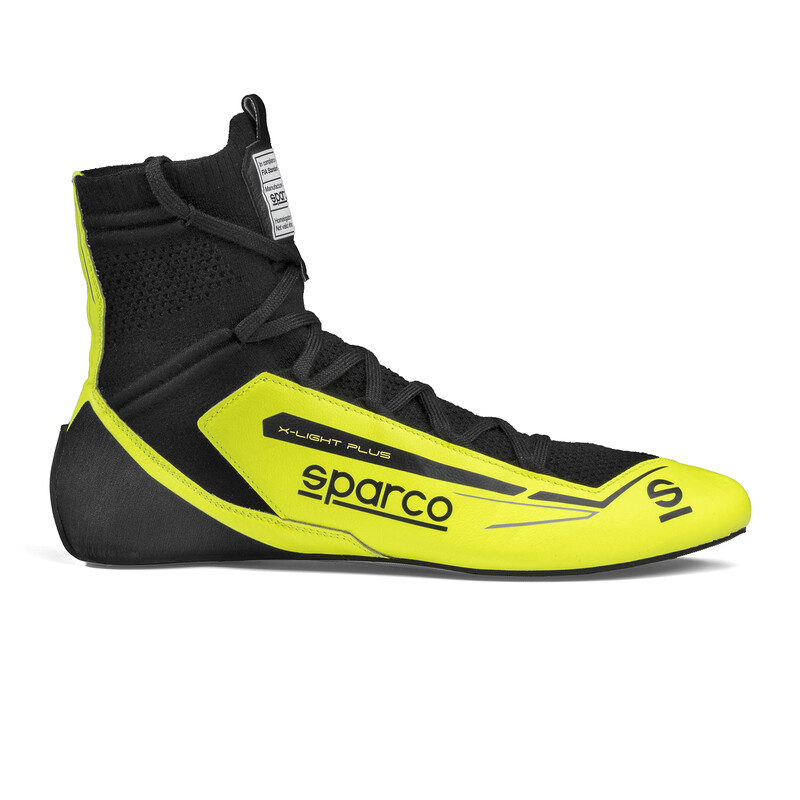 Bottines Sparco X-Light Plus Jaunes & Noires (FIA)