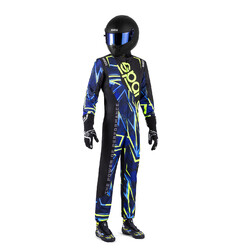 Combinaison Karting Sparco Prime K Noire & Bleue (FIA 8877-2022)