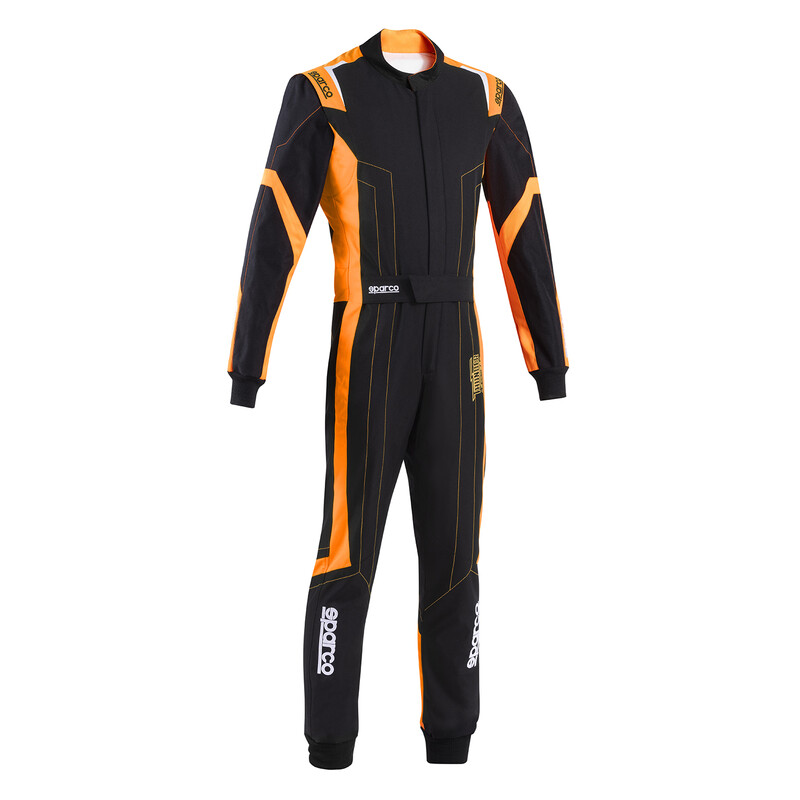 Combinaison Karting Sparco Thunder Advanced Enfant Noire & Orange (CIK-FIA KC.017.24-0)