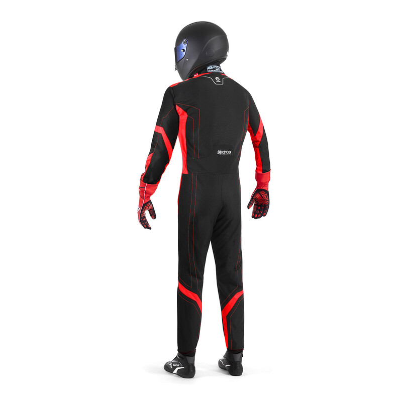Combinaison Karting Sparco Thunder Advanced Enfant Noire & Rouge (CIK-FIA KC.017.24-0)