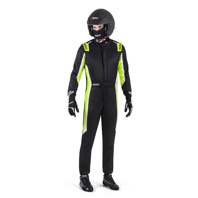 Combinaison Sparco Sprint Noire & Verte (FIA 8856-2018)