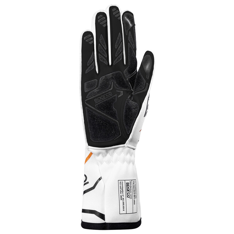 Gants\u0020Karting\u0020Sparco\u0020K\u002DTide\u002B\u0020Blancs\u0020\u0026\u0020Orange\u0020\u0028FIA\u0029