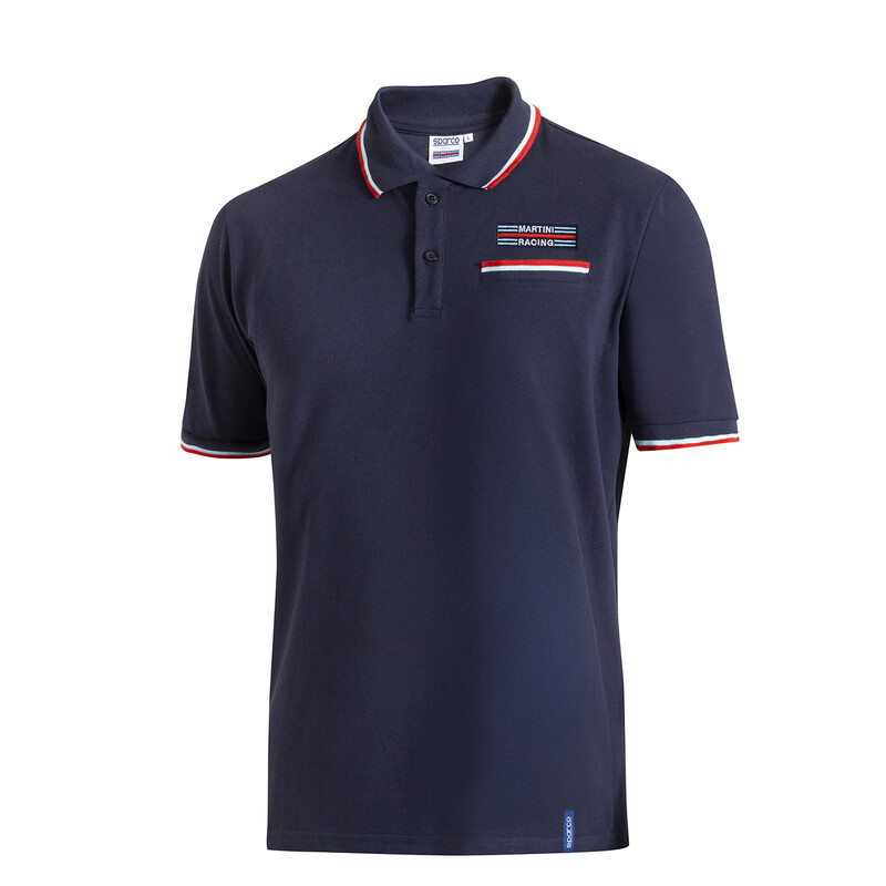 Polo\u0020\u00E0\u0020Poche\u0020Sparco\u0020Martini\u0020Racing\u0020Bleu\u0020Marine