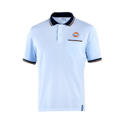 Polo Piquet à Poche Sparco Gulf Bleu Céleste