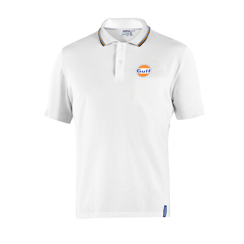 Polo Piquet Sparco Gulf Blanc