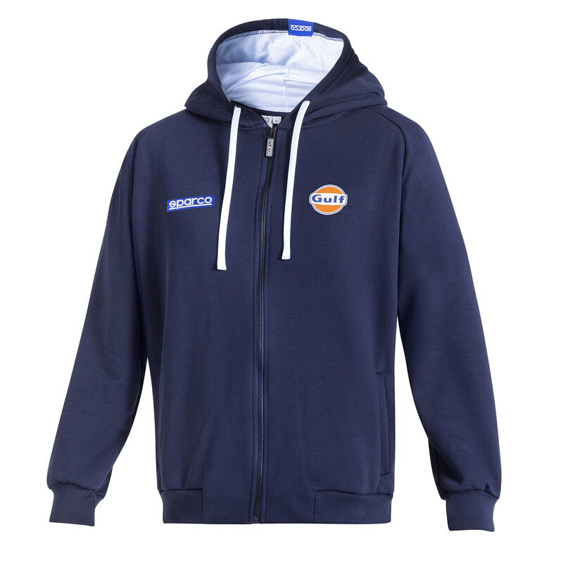 Sweat\u0020Zipp\u00E9\u0020\u00E0\u0020Capuche\u0020Sparco\u0020Gulf\u0020Bleu\u0020Marine