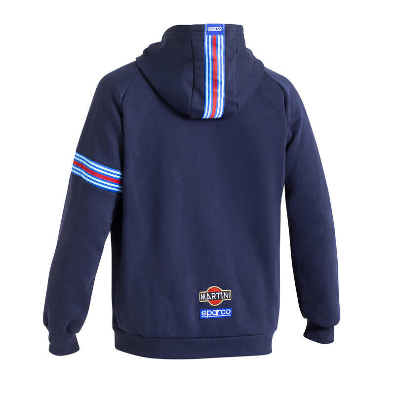 Sweat Zippé à Capuche Sparco Martini Racing Bleu Marine