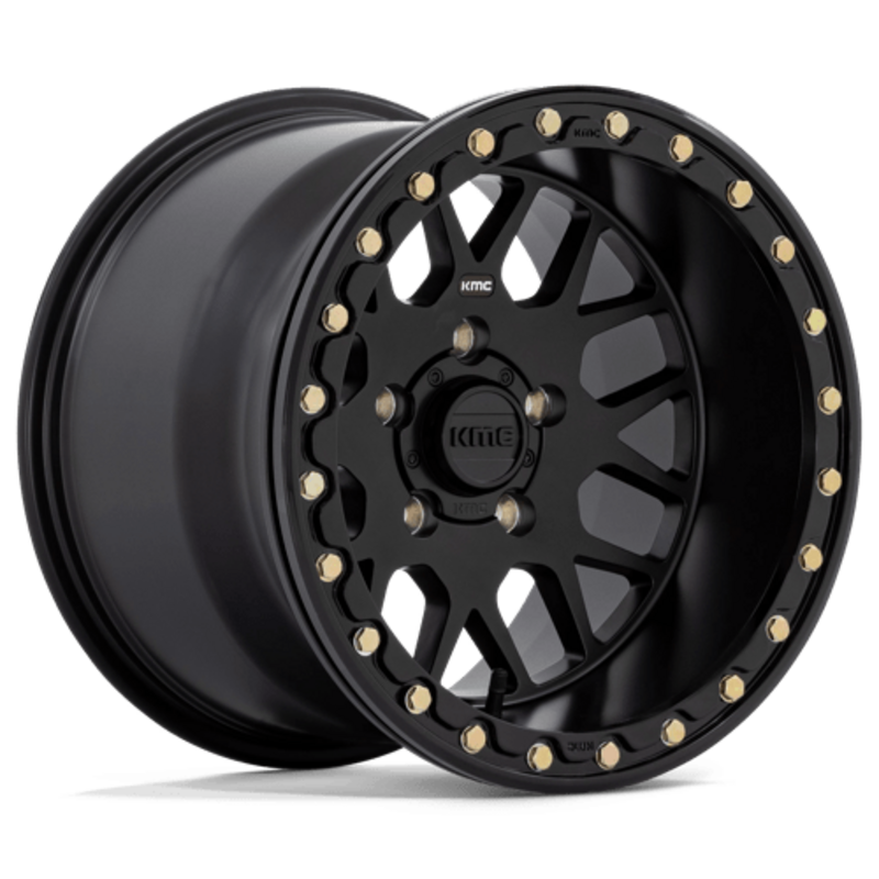 KMC KS235 Grenade Beadlock 15x10" 5x114.3 ET00, Noir Satiné