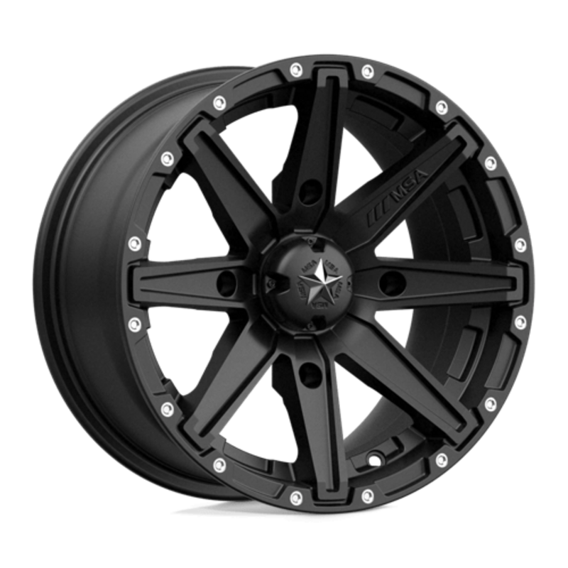 MSA Offroad Wheels M33 Clutch 15x10" 4x156 ET00, Noir Satiné