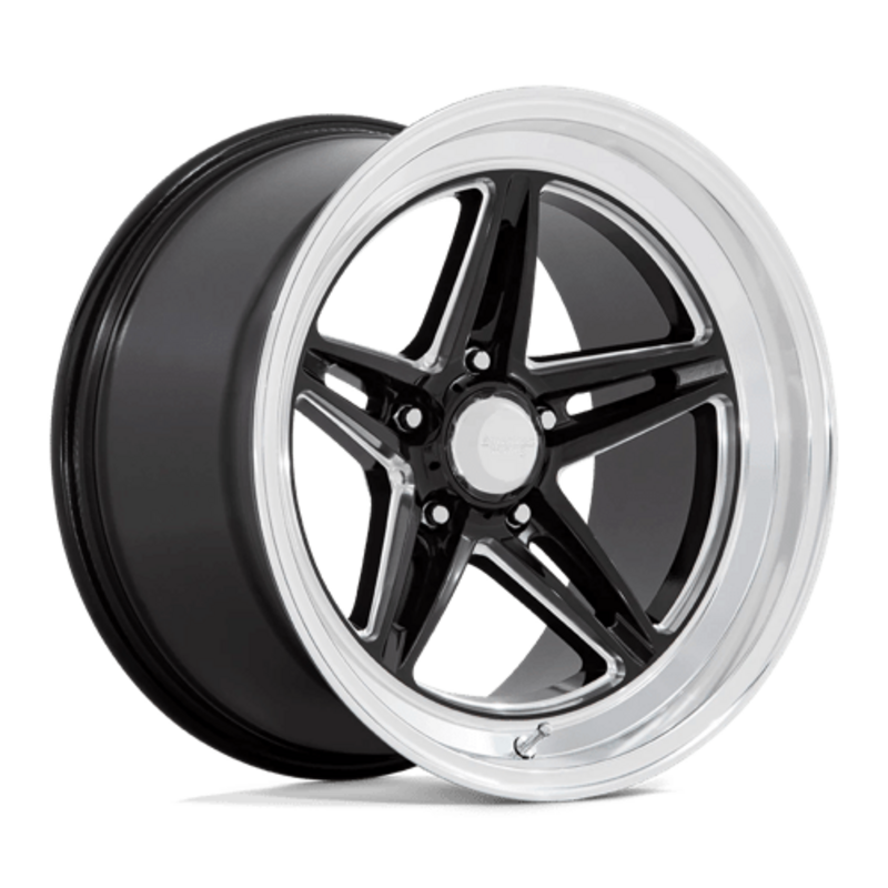 American Racing Vintage VN514 Groove 18x10" 5x114.3 ET0, Noir Brillant, Rebord Diamant