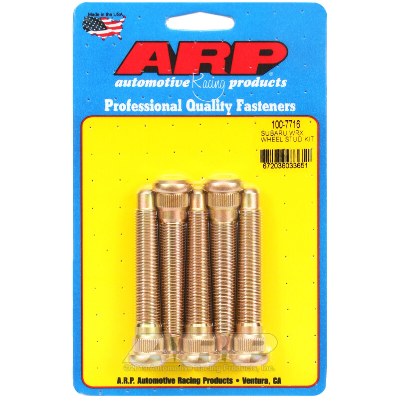 Kit de 5 Goujons de Roue Renforcés ARP pour Subaru Impreza WRX (M12x1.25, Long. 76 mm)