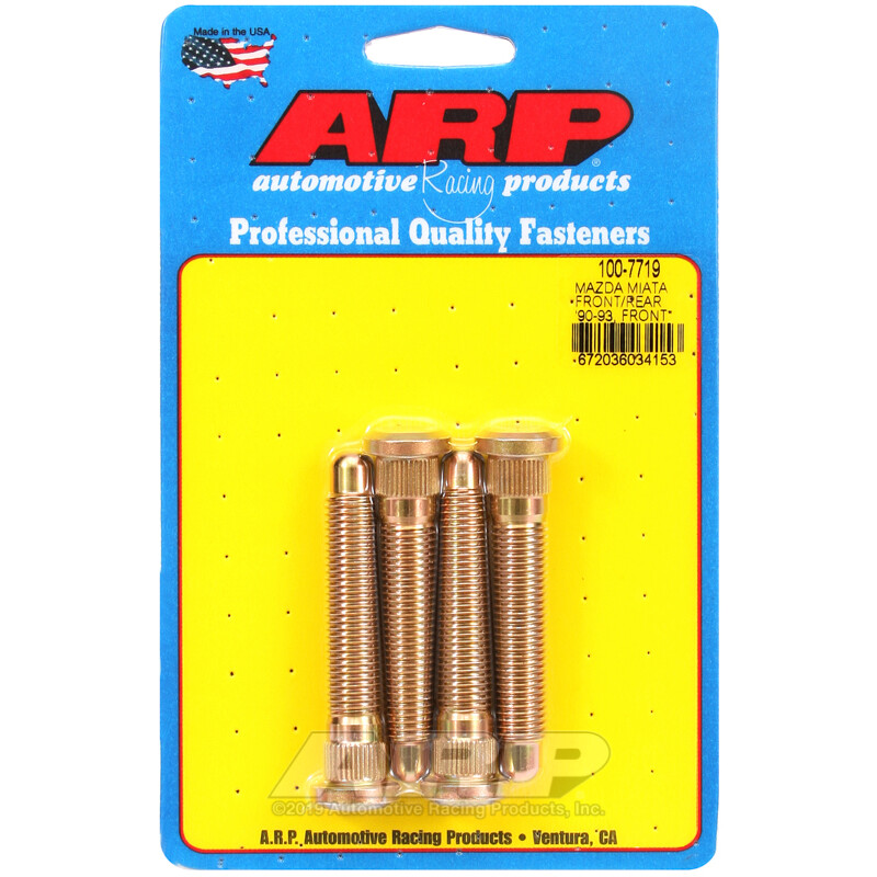 Kit de 4 Goujons de Roue Avant Renforcés ARP pour Mazda MX-5 NA & NB (94-05, M12x1.50, Long. 70 mm)