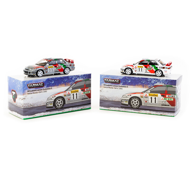 Tarmac Works 1/64 - Mitsubishi Lancer Evolution II | Rallye de Monte-Carlo 1995