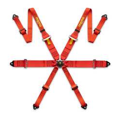 Harnais 6 Points 3"+2" Momo Pro Driver (FIA, Hans) - Rouge
