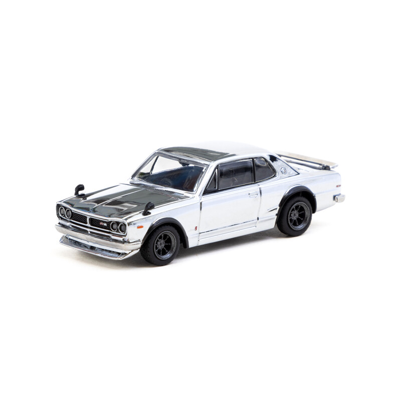 Tarmac Works 1/64 - Nissan Skyline 2000 GT-R (KPGC10) | Silver Chrome