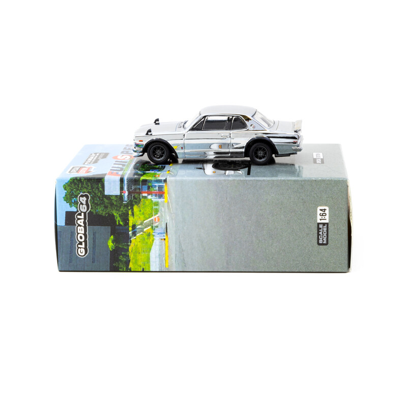 Tarmac Works 1/64 - Nissan Skyline 2000 GT-R (KPGC10) | Silver Chrome