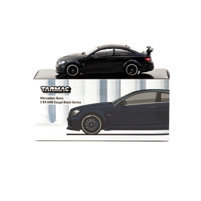 Tarmac Works 1/64 - Mercedes-Benz C 63 AMG Coupé Black Series, Noir Mat