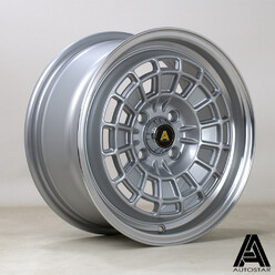 Autostar Roulette 15x7" 4x108 ET40, Gris Argenté, Rebord Poli