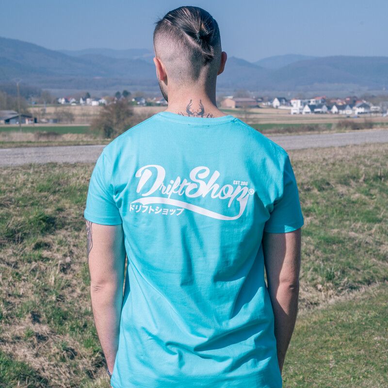 T-Shirt DriftShop Vintage - Bleu Caraïbes - Homme