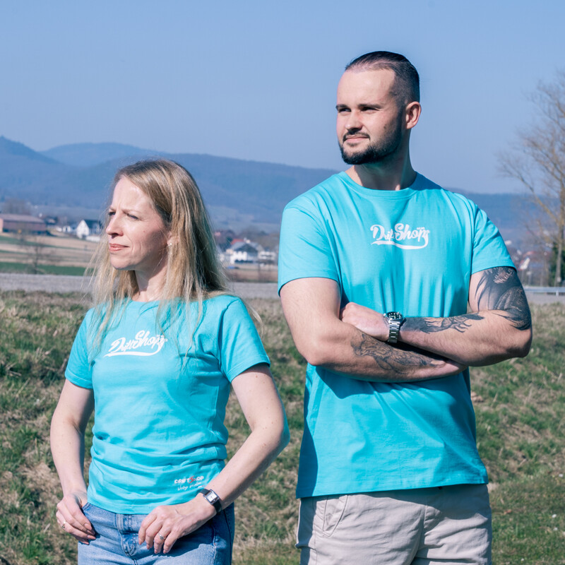 T-Shirt DriftShop Vintage - Bleu Caraïbes - Femme