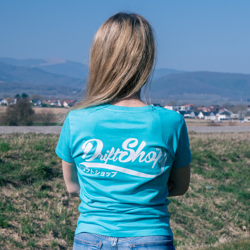 T-Shirt DriftShop Vintage - Bleu Caraïbes - Femme