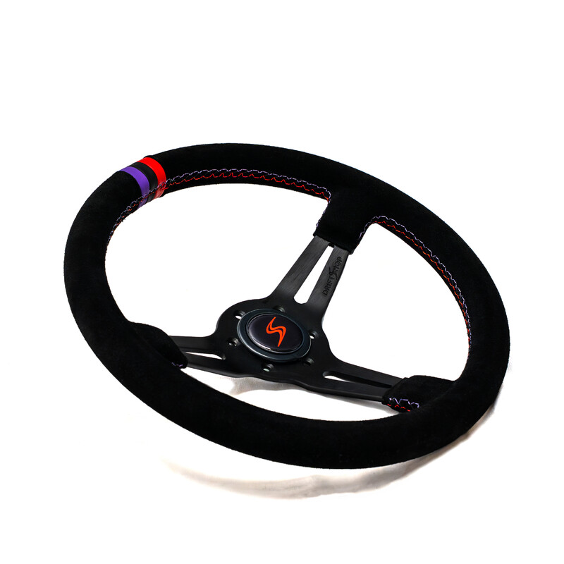 Volant DriftShop Tulipé (70 mm), Edition Colors, Cuir Retourné