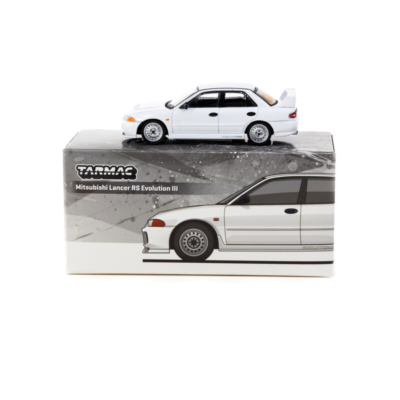 Tarmac Works 1/64 - Mitsubishi Lancer RS Evolution III - Blanc