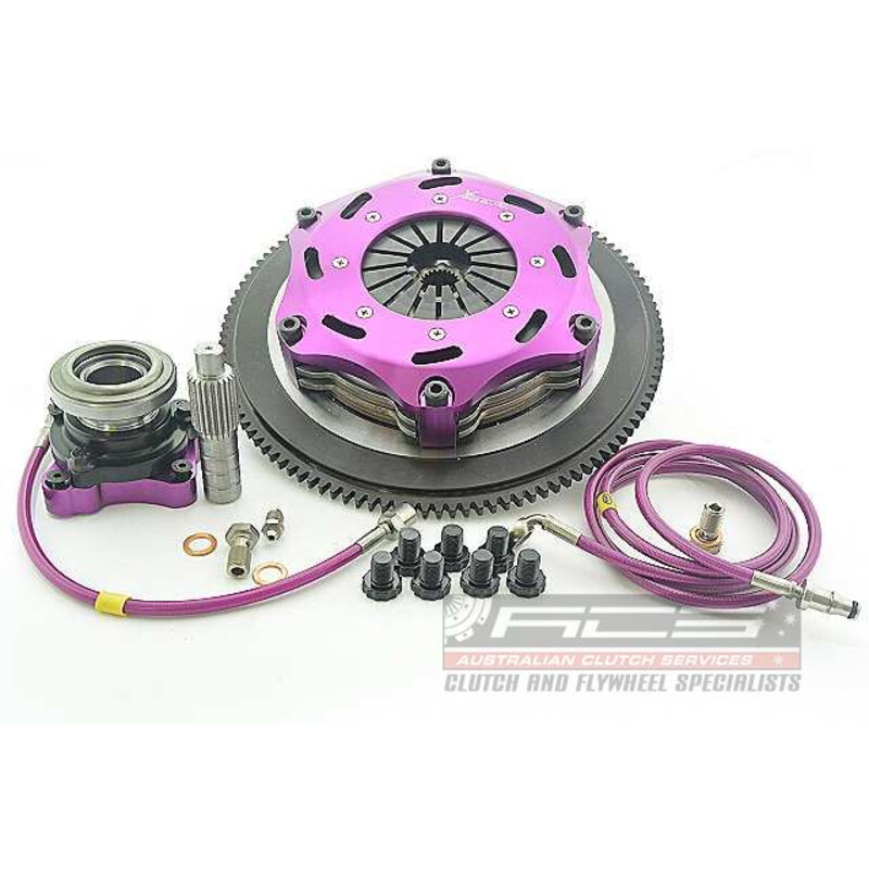 Embrayage Renforcé Xtreme Clutch Céramétallique Bidisque 184mm + Volant Moteur pour Mitsubishi Lancer Evo 10 (X)