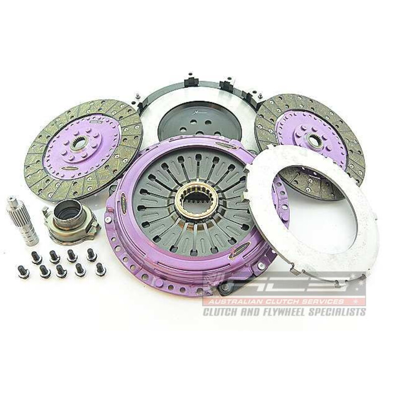 Embrayage Renforcé Xtreme Clutch Organique Bidisque + Volant Moteur pour Mitsubishi Lancer Evo 5 (V)