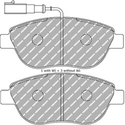 Plaquettes de Freins Avant Ferodo DS2500 pour Fiat Grande Punto (2005+)