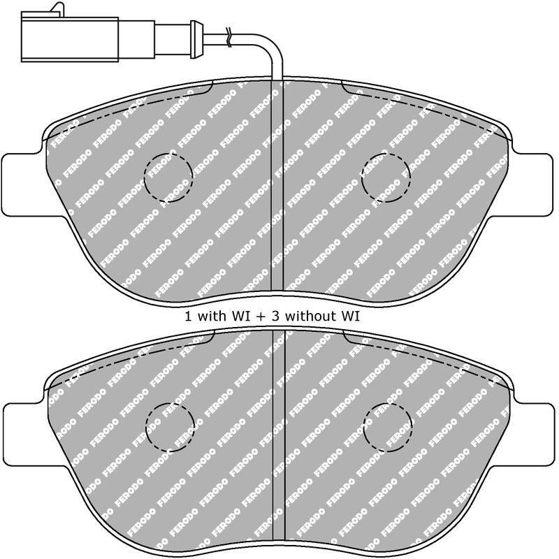 Plaquettes de Freins Avant Ferodo DS2500 pour Peugeot 1007 (2007+)