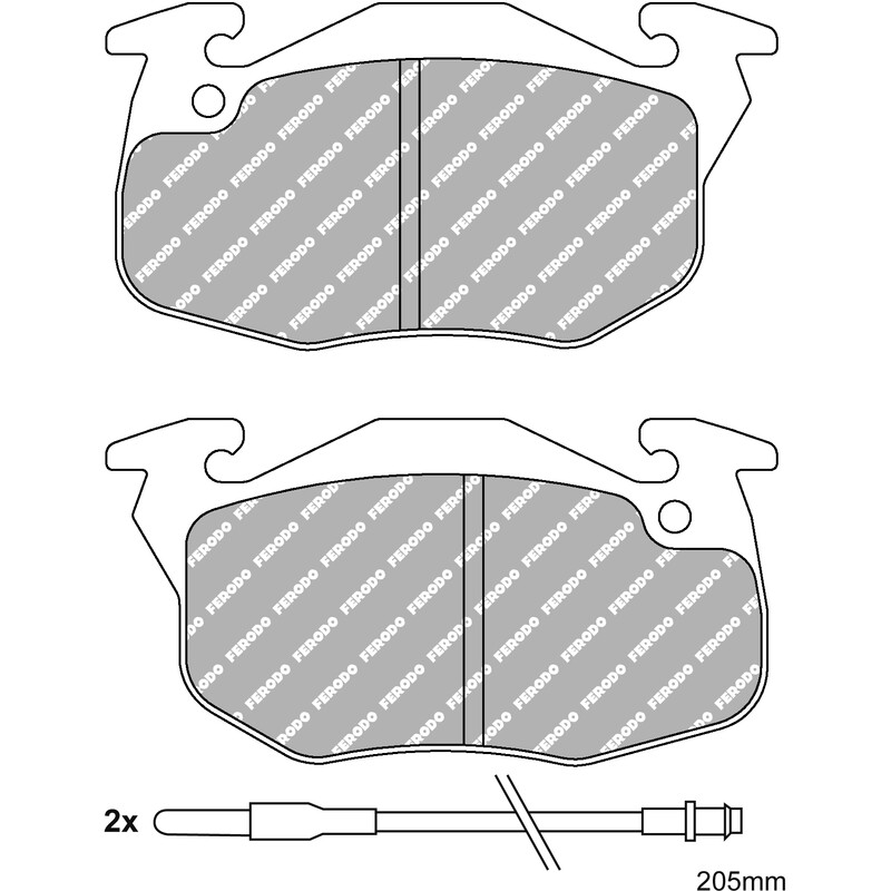 Plaquettes\u0020de\u0020Freins\u0020Avant\u0020Ferodo\u0020DS2500\u0020pour\u0020Peugeot\u0020306\u0020FCP393H\u0020\u002893\u002D02\u0029