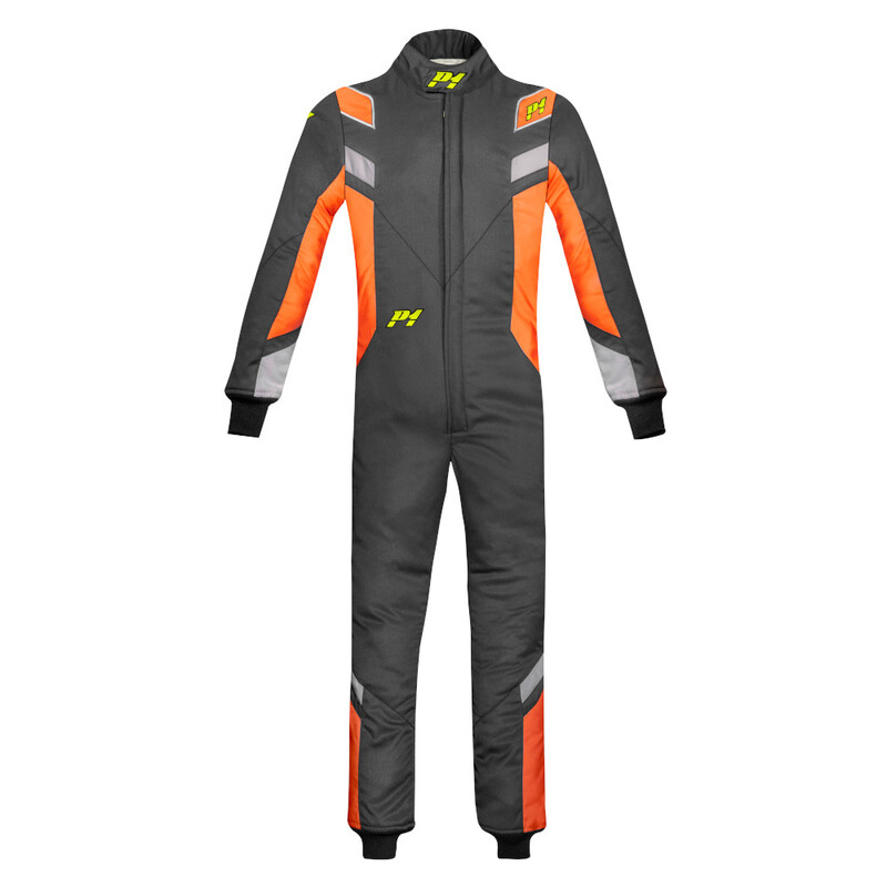 Combinaison Enfant P1 Young Gun Anthracite & Orange (FIA 8856-2018)