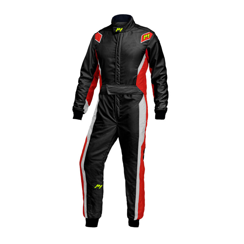 Combinaison P1 Lap.Evo Noire & Rouge (FIA 8856-2018)