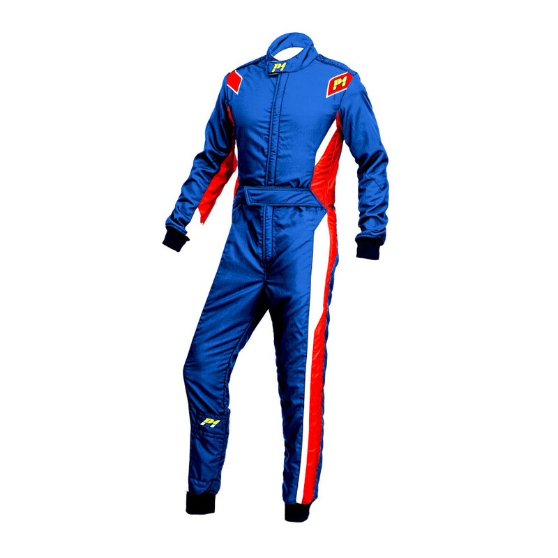 Combinaison P1 Lap.Evo Bleu Royal & Rouge (FIA 8856-2018)