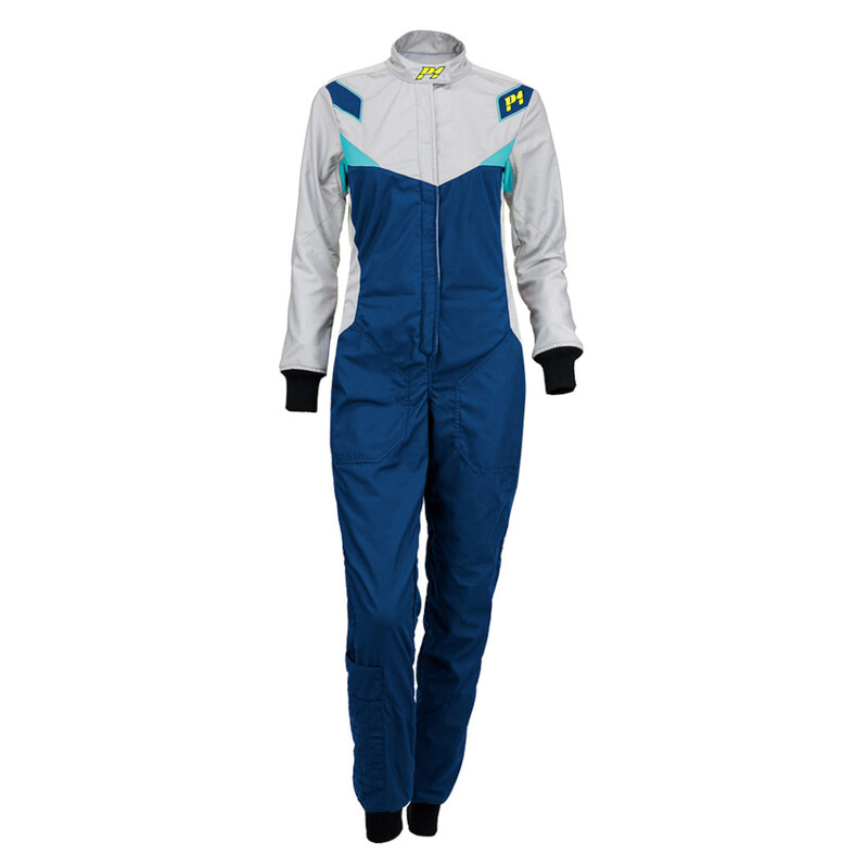 Combinaison Femme P1 Diva Bleu Foncé & Gris Clair (FIA 8856-2018)