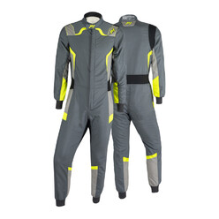 Combinaison P1 Pro-R Anthracite & Jaune Fluo (FIA 8856-2018)