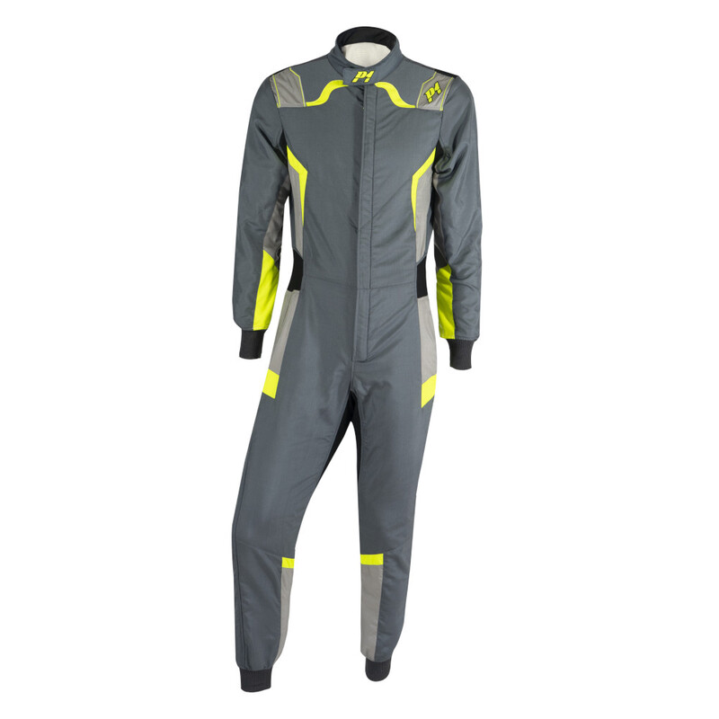 Combinaison P1 Pro-R Anthracite & Jaune Fluo (FIA 8856-2018)