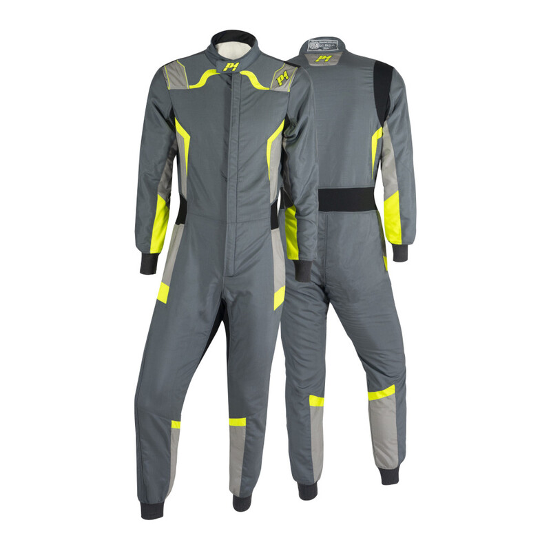Combinaison P1 Pro-R Anthracite & Jaune Fluo (FIA 8856-2018)