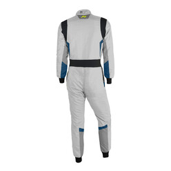 Combinaison P1 Pro-R Gris Clair & Bleu Foncé (FIA 8856-2018)