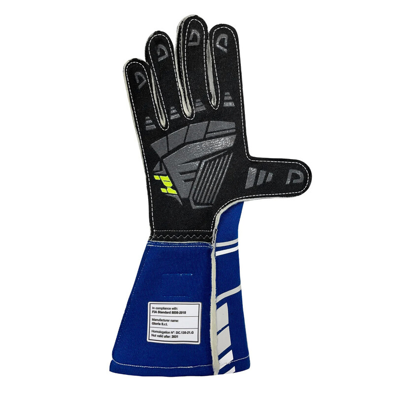 Gants P1 Speed Bleu Royal & Blancs (FIA 8856-2018)