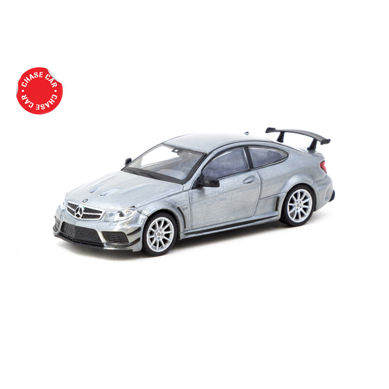Tarmac Works 1/64 - Mercedes-Benz C 63 AMG Coupé Black Series - Silver Metallic