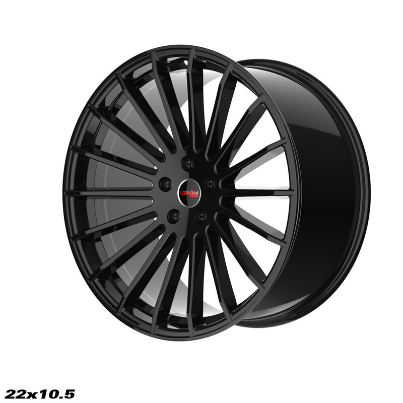 Ström STR4 22x10.5" 5x112 ET31, Noir Brillant