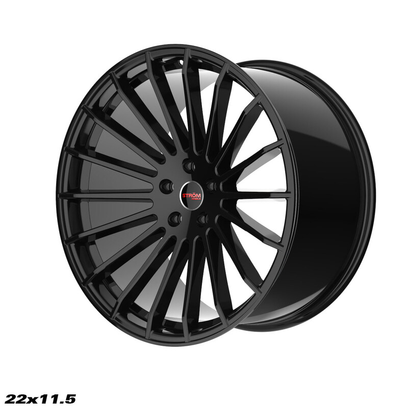 Ström STR4 22x11.5" 5x112 ET30, Noir Brillant