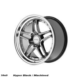 Ström DS-05 18x9" 5x100 ET35, Hyper Black, Rebord Poli