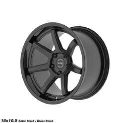 Ström DS-15 18x10.5" 5x114.3 ET10, Noir Brillant & Satiné