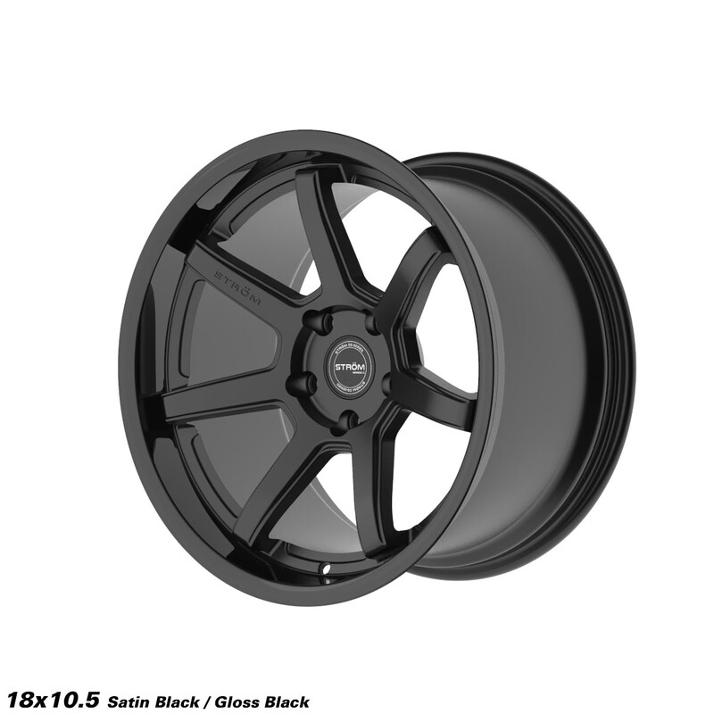 Ström DS-15 18x10.5" 5x114.3 ET10, Noir Brillant & Satiné