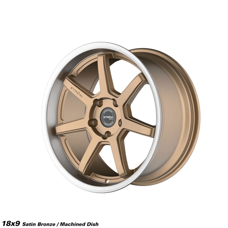 Ström DS-15 18x9" 5x114.3 ET30, Bronze Satiné, Rebord Poli