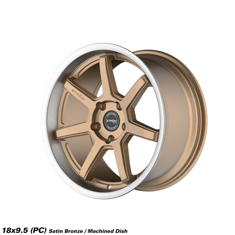 Ström DS-15 18x9.5" 5x114.3 ET30, Bronze Satiné, Rebord Poli